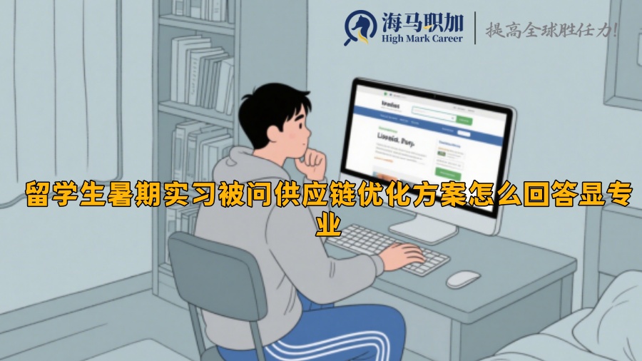 留學(xué)生暑期實(shí)習(xí)被問供應(yīng)鏈優(yōu)化方案怎么回答顯專業(yè)