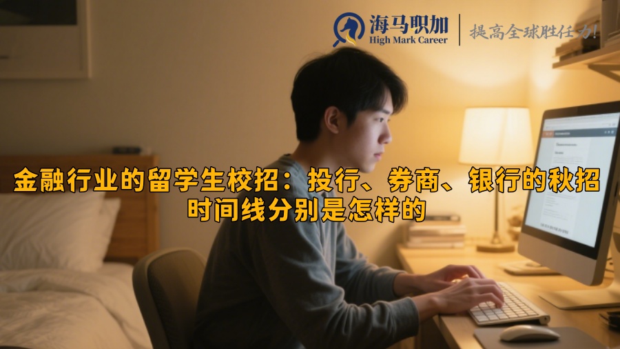 金融行業(yè)的留學(xué)生校招：投行、券商、銀行的秋招時(shí)間線分別是怎樣的