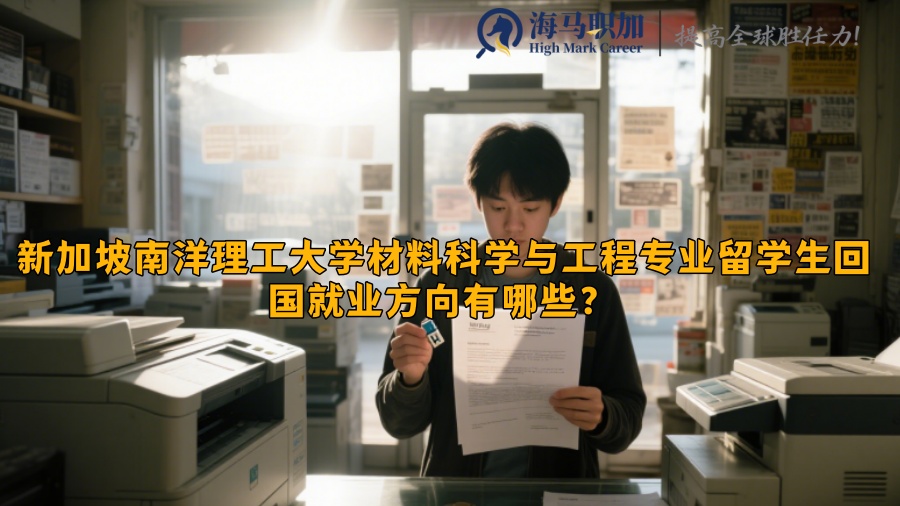 新加坡南洋理工大學(xué)材料科學(xué)與工程專業(yè)留學(xué)生回國(guó)就業(yè)方向有哪些？?